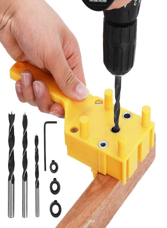 Serplex® 8Pcs Hole Drilling Locator Tool Set with 3 Drill Bits and Drilling Bushings, Self Centering Doweling Jig Hole Drilling Locator Tool, Multi Hole Drilling Locator for Woodworking Projects - Image 1